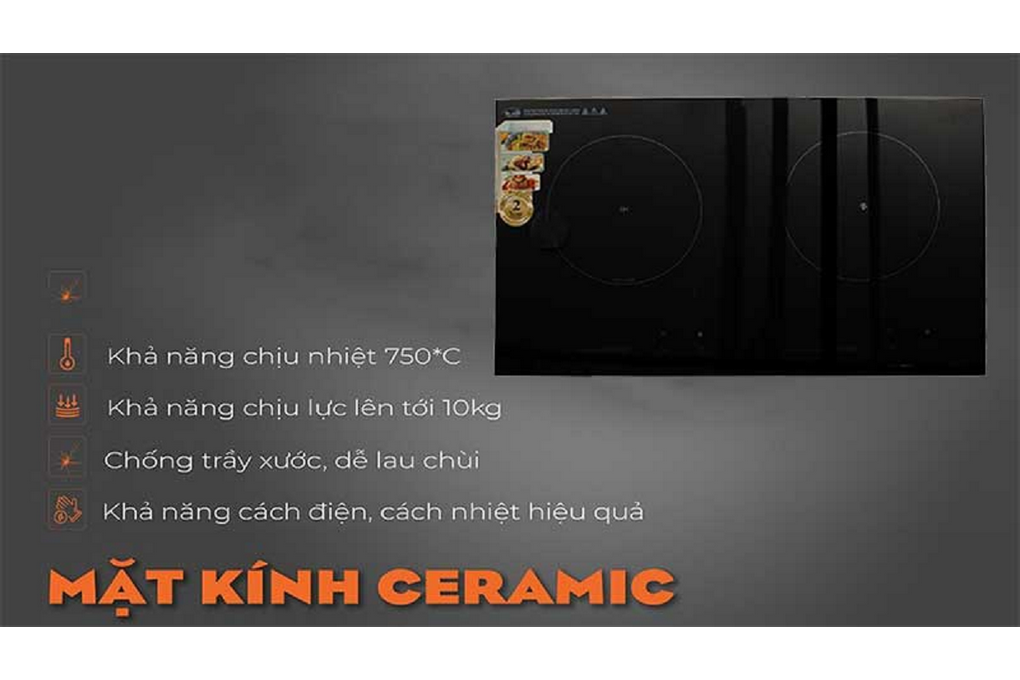 Bếp đôi hồng ngoại điện từ Apechome Lifecook LC-QT45MAX