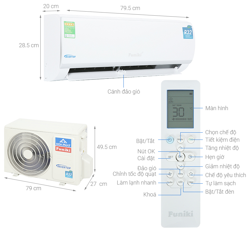 Máy lạnh Funiki Inverter 1.5 HP HIC12TMU.ST3