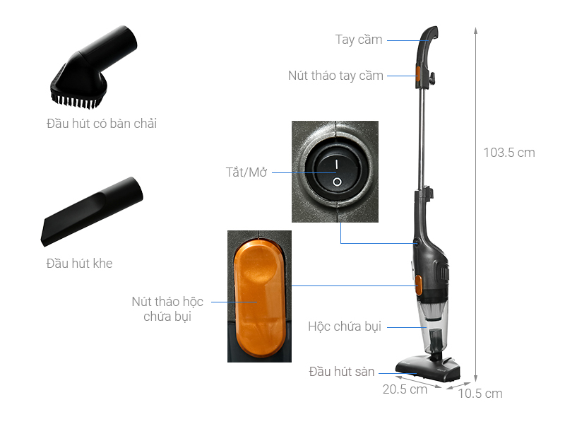 Máy hút bụi cầm tay Deerma DX115C