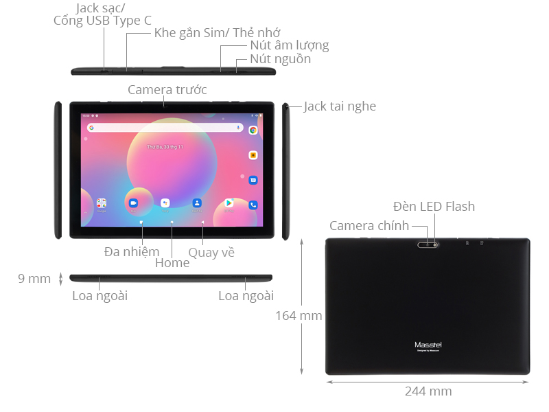 Máy tính bảng Masstel Tab 10A