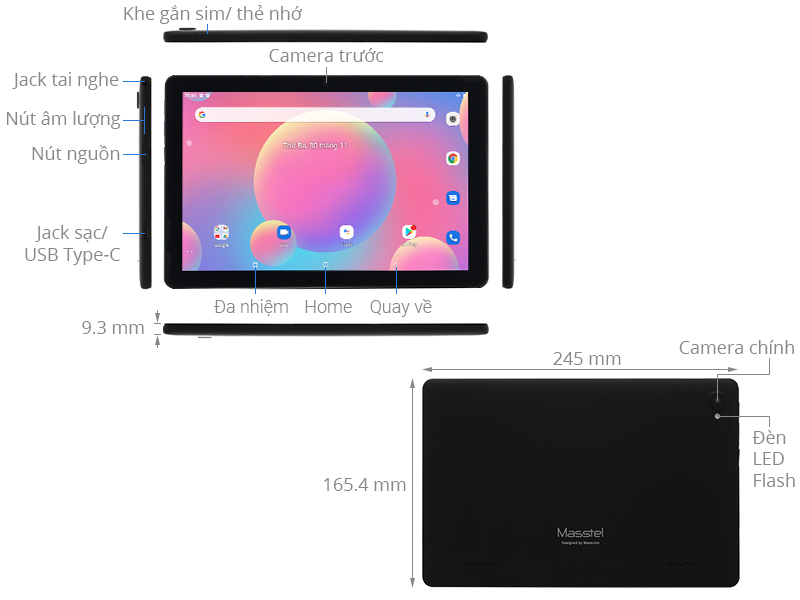 Máy tính bảng Masstel Tab 10S