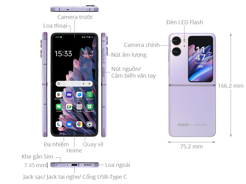 Điện thoại OPPO Find N2 Flip 5G