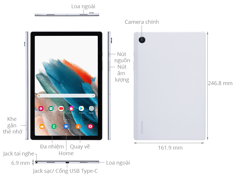 Máy tính bảng Samsung Galaxy Tab A8 (2022)
