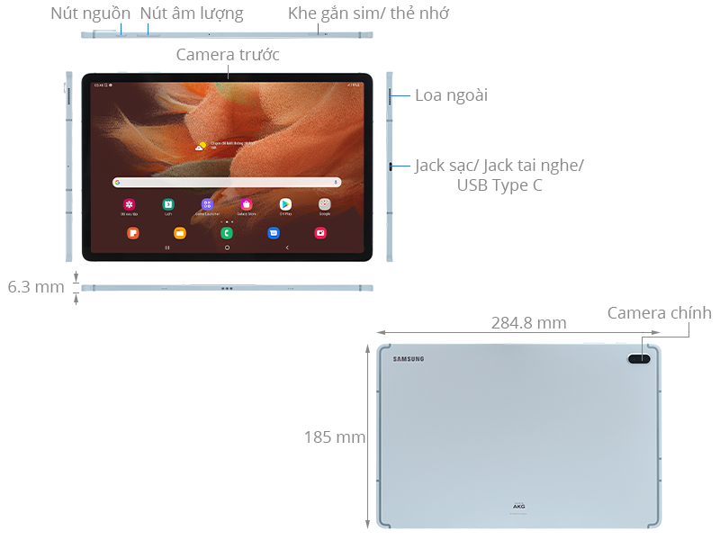 Máy tính bảng Samsung Galaxy Tab S7 FE 4G