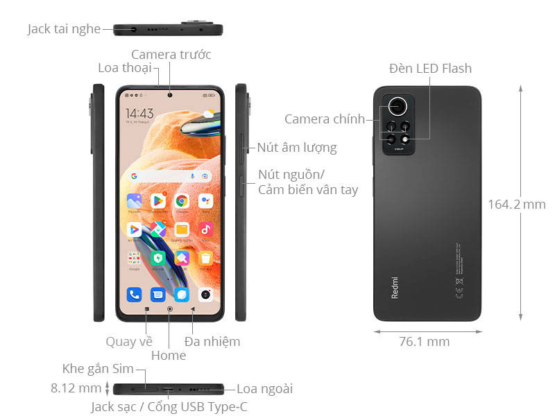 Điện thoại Xiaomi Redmi Note 12 Pro 128GB