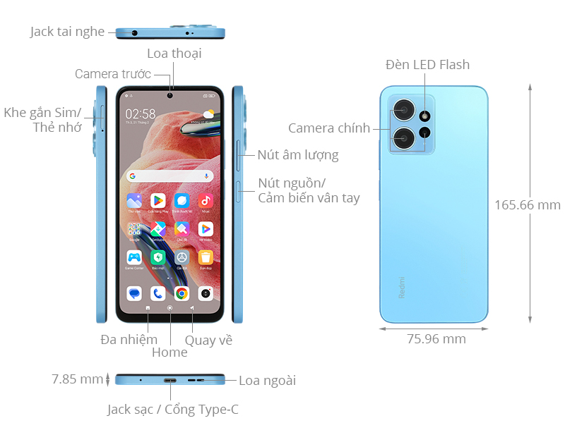 Điện thoại Xiaomi Redmi Note 12 (4GB/128GB)